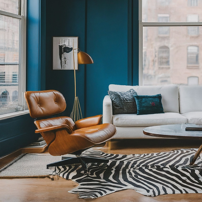 how-to-style-an-accent-chair-with-Eames-lounge-chair
