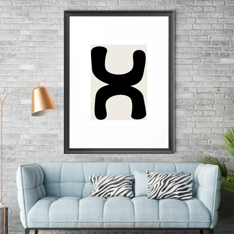 Nordic X Shape Art Print-1