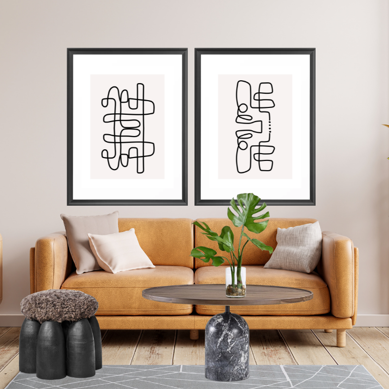 modern scribble art print-1