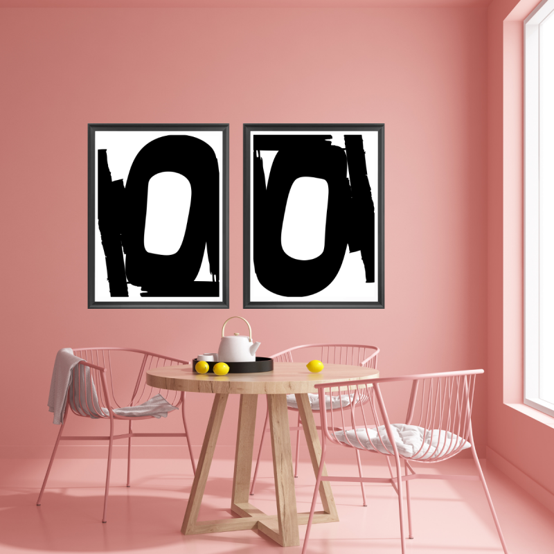 simple modern O shape art print-1