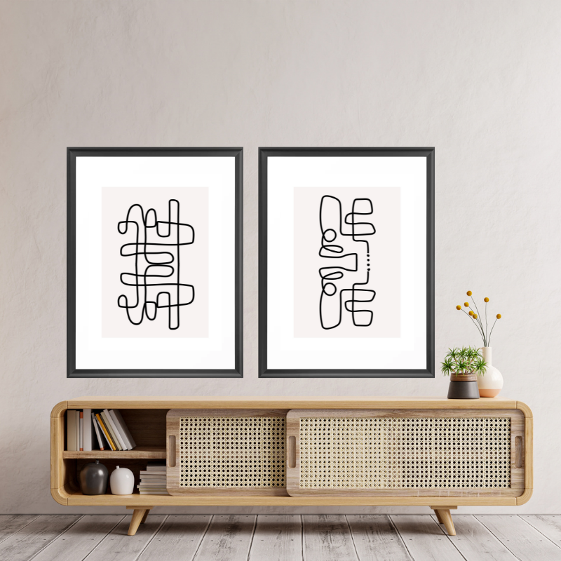 modern scribble art print-2