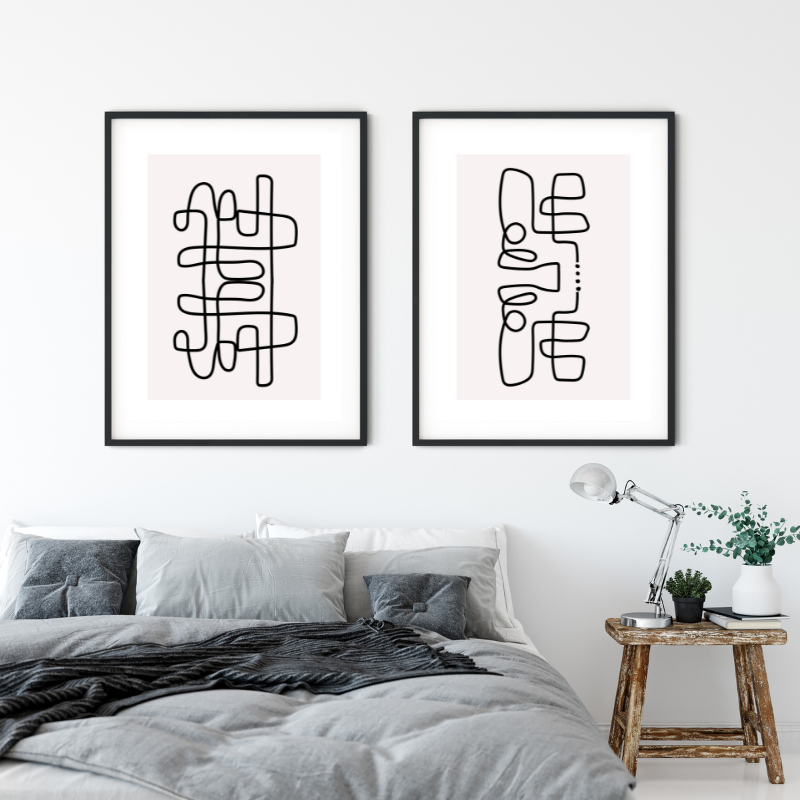 modern scribble art print-3