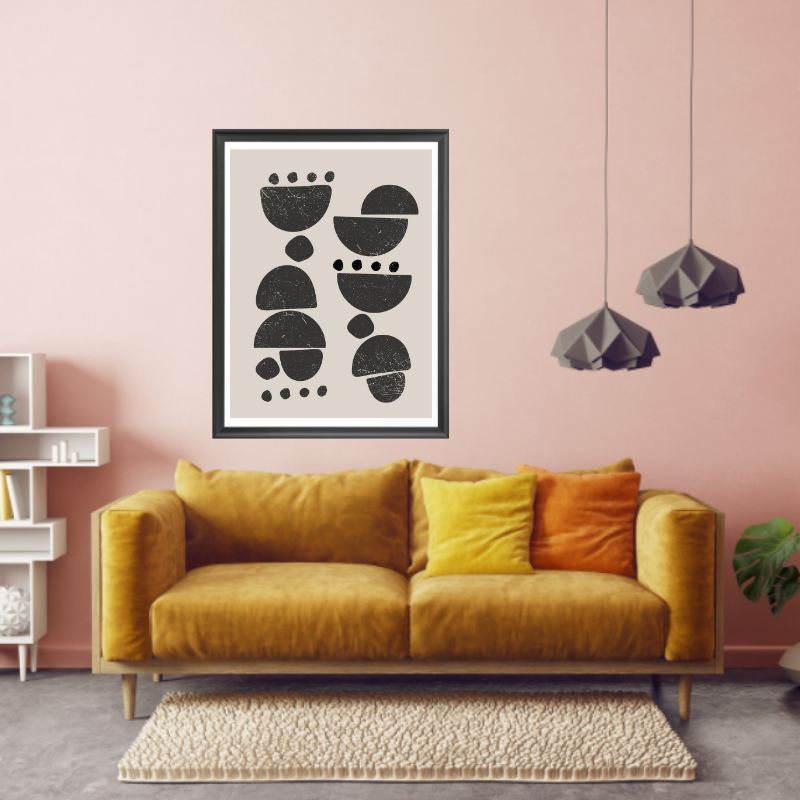 Nordic half moon abstract print-1