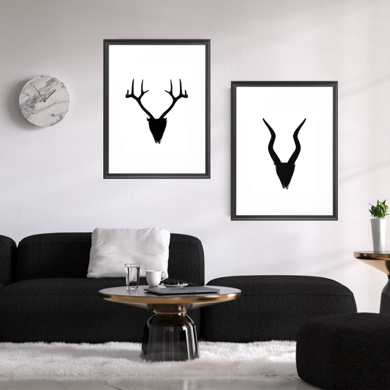 nordic antler art prints-1