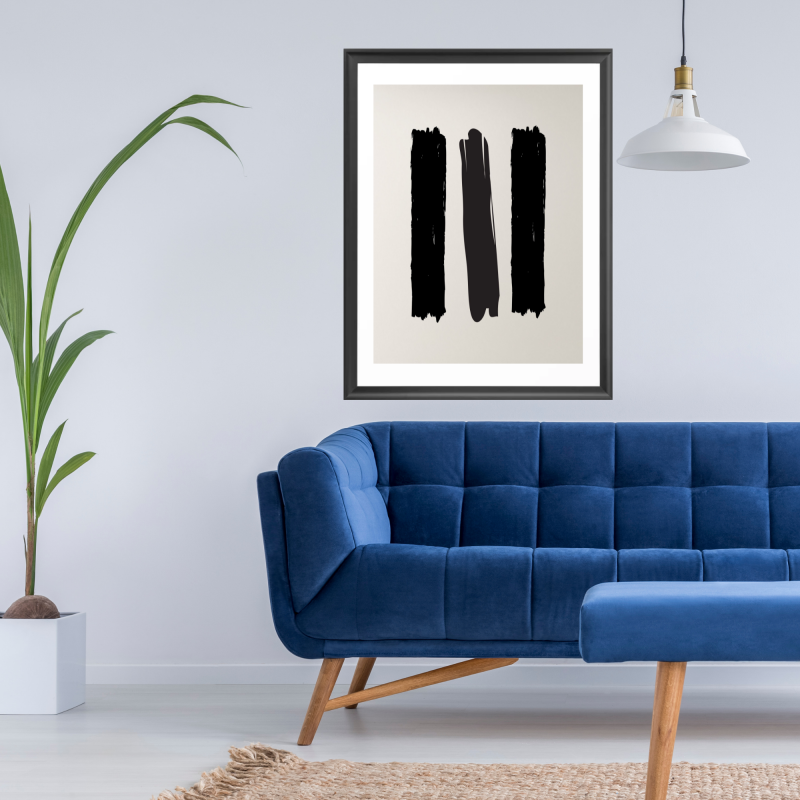 Minimalist stripe shape Nordic wall art 1