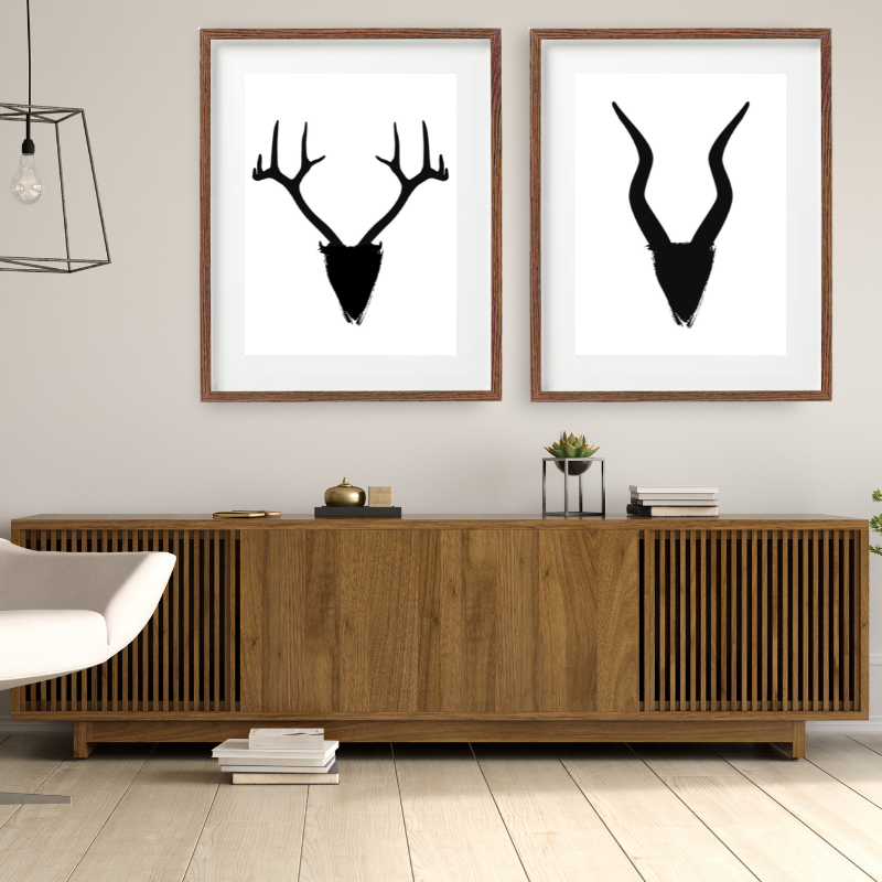 nordic antler art prints-3