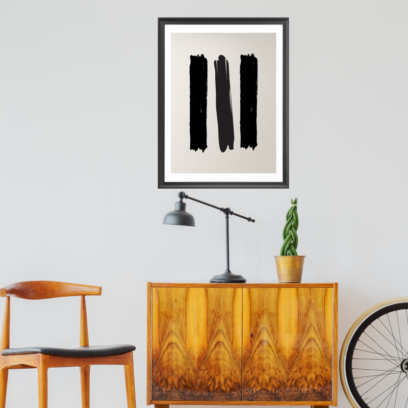 Minimalist stripe shape Nordic wall art 2