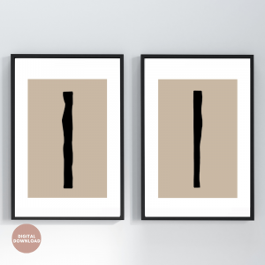 Nordic-Black-and-Brown-Art-Print