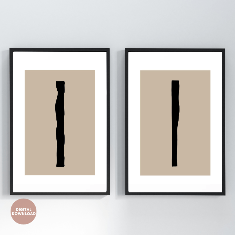 Nordic-Black-and-Brown-Art-Print