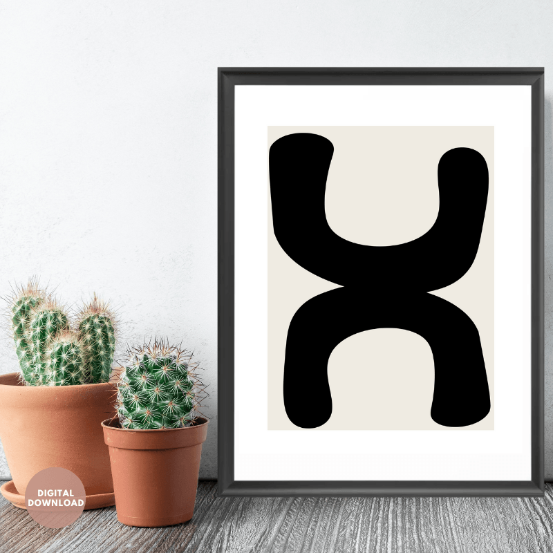 Nordic-X-Shape-Art-Print