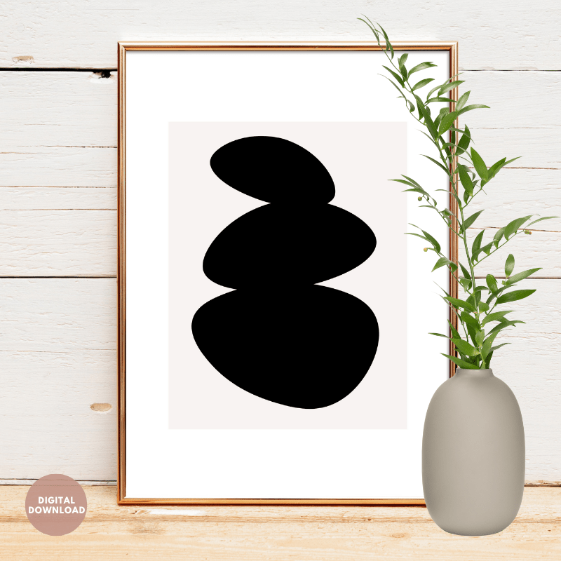 nordic oval shape art print